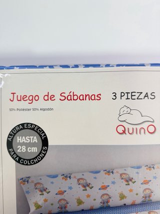 Set di lenzuola con divertente design spaziale per bambini
