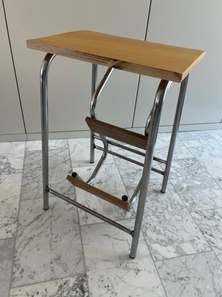 Taburete Escalera Vintage Madera y Metal