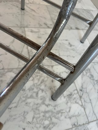 Taburete Escalera Vintage Madera y Metal
