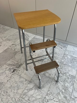 Taburete Escalera Vintage Madera y Metal