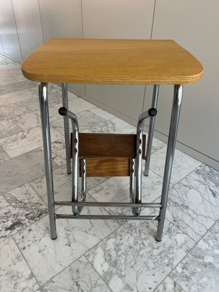 Taburete Escalera Vintage Madera y Metal