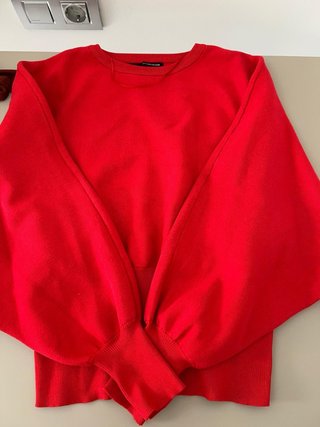 Jersey rojo manga ancha