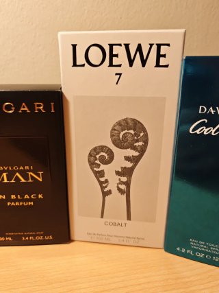 Cajas de Perfume Vacías (Bvlgari, Loewe, Davidoff)