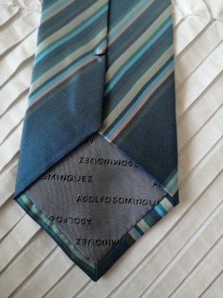 Corbata rayas azul y rosa
