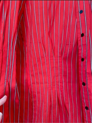 Camisa ZARA rayas cuello doble pinzas manga 3/4