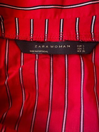 Camisa ZARA rayas cuello doble pinzas manga 3/4