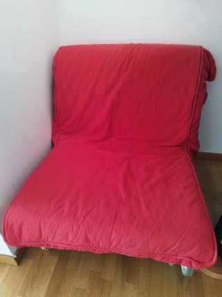 Sillón Cama Individual Ikea Rojo