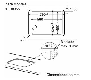 Encimera de gas Siemens 4 fuegos