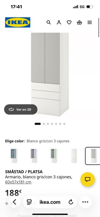 Armario infantil IKEA Platsa
