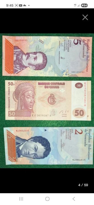 Lotes de Billetes de Honduras y Venezuela