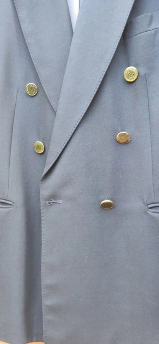 Chaqueta cruzada caballero azul