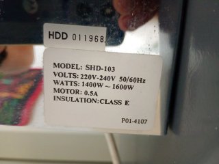 Secador de manos eléctrico cromado