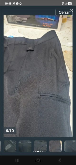 Pantalones Policía Insignia Negros Talla 44