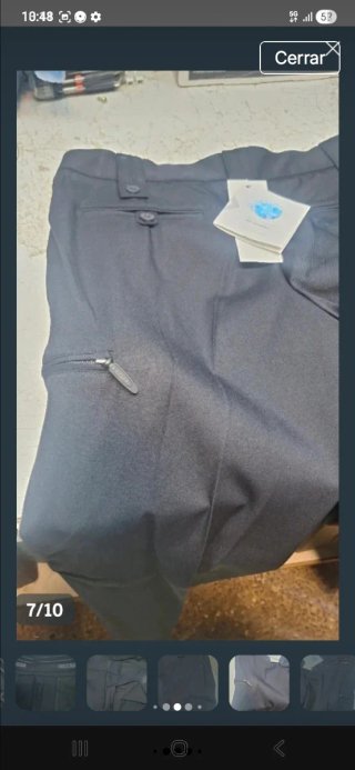 Pantalones Policía Insignia Negros Talla 44