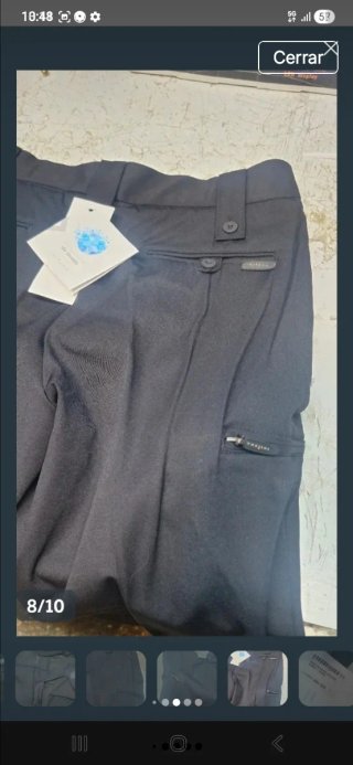 Pantalones Policía Insignia Negros Talla 44