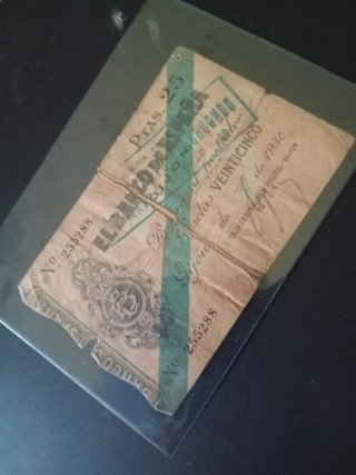 Billete 25 Pesetas 1936 Banco de España