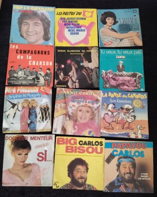 Lote 46 Vinilos antiguos 7 Pulgadas Varios