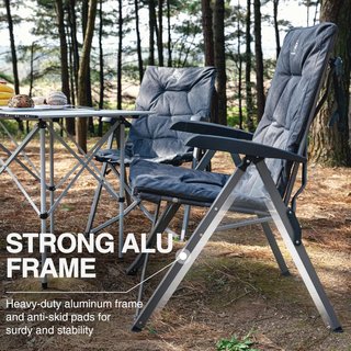 Silla Camping Lujo Ever Advanced negra o gris