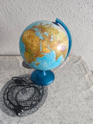 Lámpara Globo Terráqueo Azul