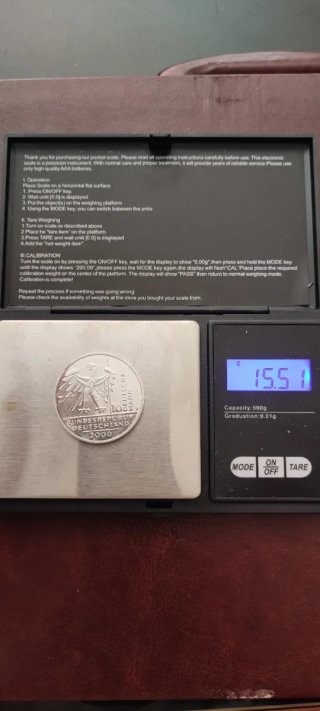 Moneda Plata 10 Jahre Deutsche Einheit