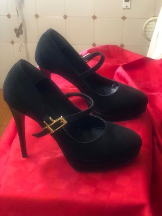 Scarpe eleganti Onde Piane camoscio nero