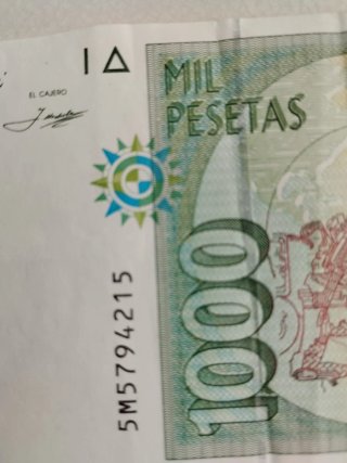 2 Billetes 5000 Pesetas y 1 Billete 1000 Pesetas