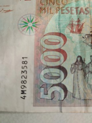 2 Billetes 5000 Pesetas y 1 Billete 1000 Pesetas