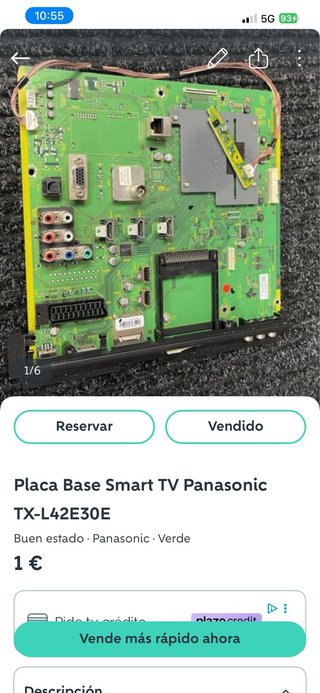 Placa Base Smart TV Panasonic TX-L42E30E