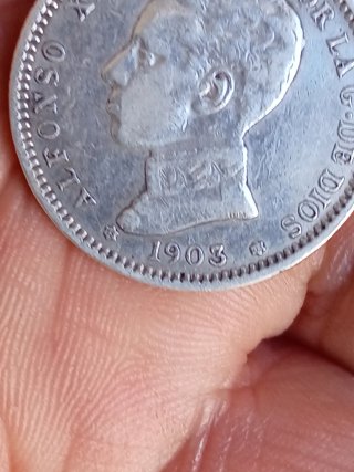 Moneda Una Peseta Rey Const. De España