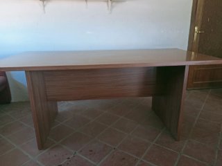 Mesa fuerte melamina nogal