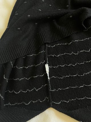 Maglione Mango donna nero con pois argento