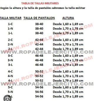 Traje militar mimeta 3-C