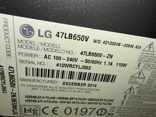 Televisor LG 49 Negro