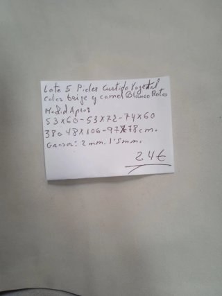 Lote 5 Pieles Curtido Vegetal. Varios tonos24€