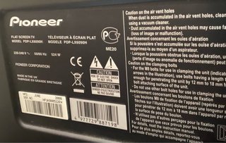 TV Pioneer Plasma kuro PDP-LX6090H