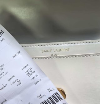 Bolso YSL Piel Blanca Cadena Dorada