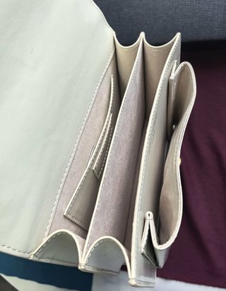 Bolso YSL Piel Blanca Cadena Dorada
