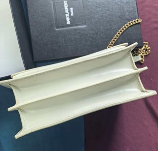 Bolso YSL Piel Blanca Cadena Dorada