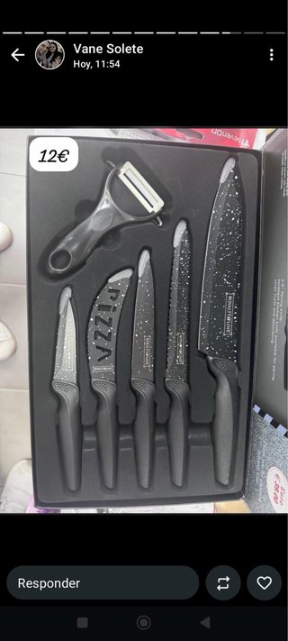 Set di coltelli Royalty Line Nero