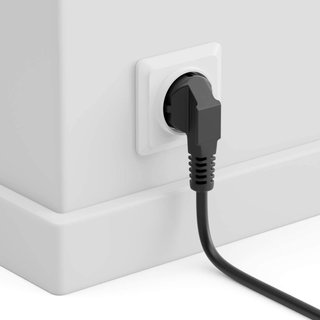 Cable alimentación Schuko 90º a IEC Recto