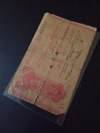 Billete 5 Pesetas de Bilbao 1936 Invalidado RARO