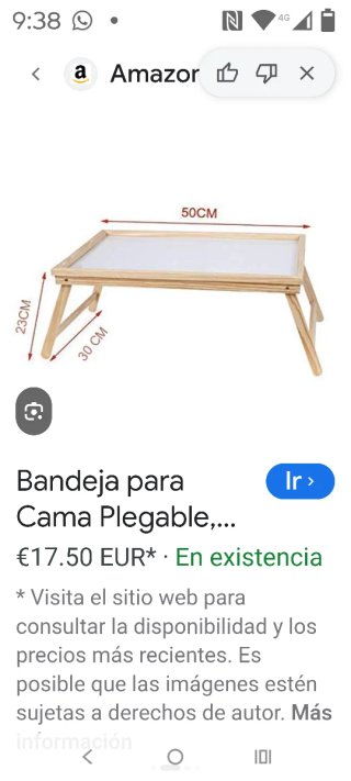 Mesa cama de madera