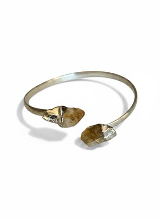 Pulsera Plata 925 Citrino Natural Bruto