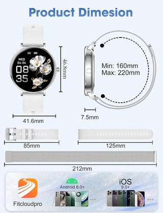 Smartwatch Ultra Delgado 8mm AMOLED Llamadas