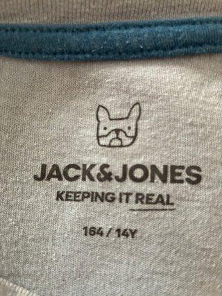 Camiseta Jack & Jones azul y naranja