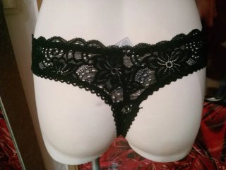 Lencería de encaje negro talla única