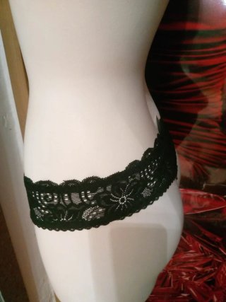 Lencería de encaje negro talla única