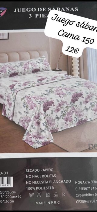 Set di lenzuola per letto 150cm e 135cm