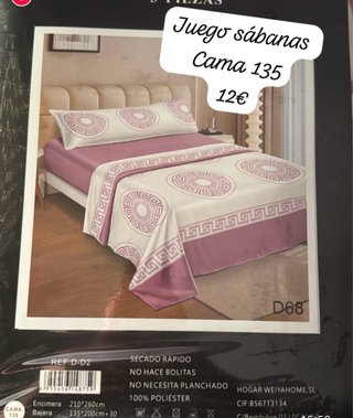 Set di lenzuola per letto 150cm e 135cm