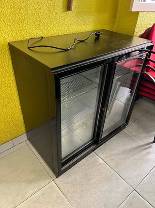 Nevera expositora cristal doble puerta